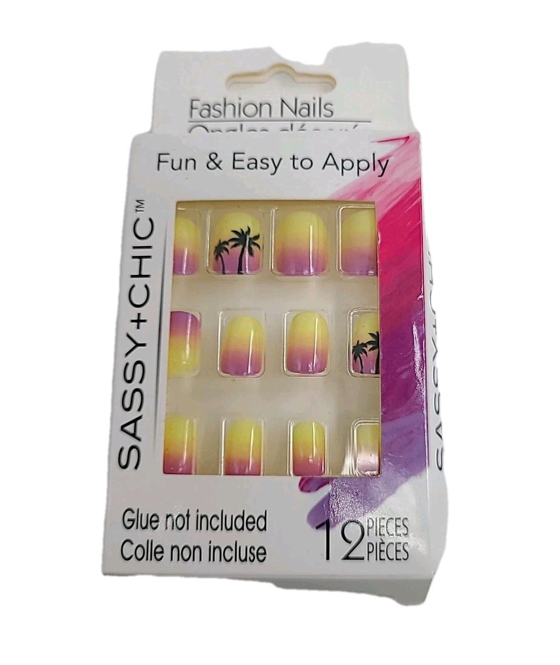 Lot of 8 Artificial Nails Fashion and LA Colors Sets. ABS Plastic Manicure