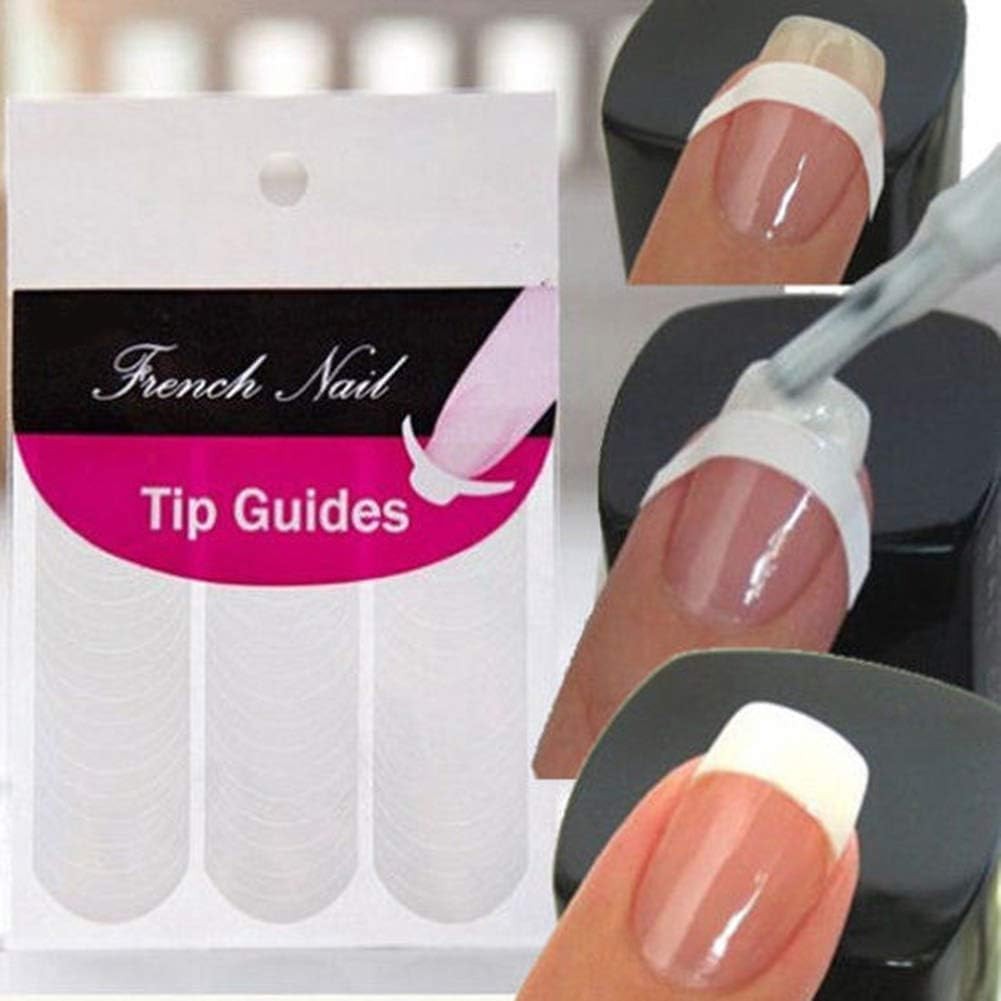 240 Pcs White Nail Stencils, Professional Edge Tape Guides for DIY Manicures,…
