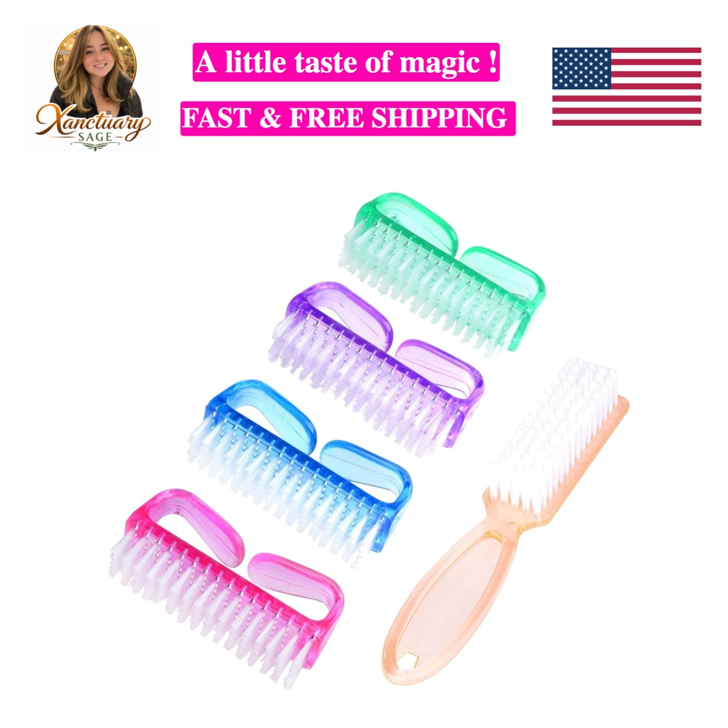Versatile Nail Cleaning Brushes – Perfect for Home and Travel, 5 Pack