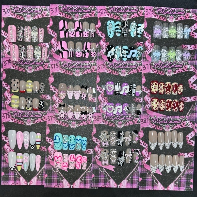 40 Pcs of Fake Nail Patches, Including Short, Medium, and Long Nail Art Pieces