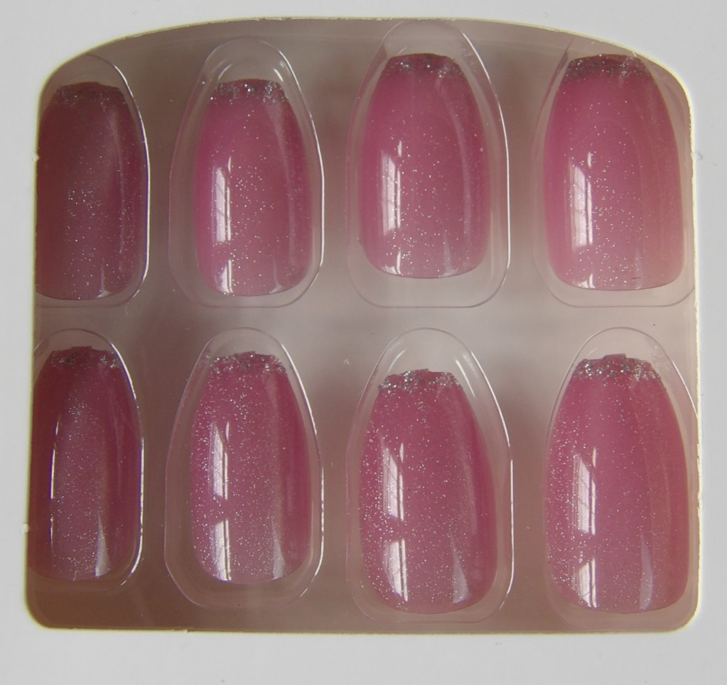 Pink Glossy Almond Shaped Press on Nails – 24 pcs – New in Box