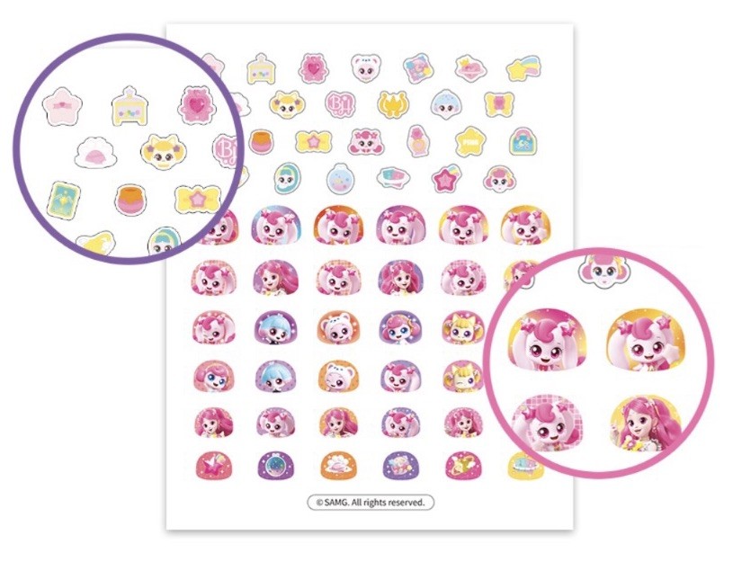 Shootingstar Catch Teenieping Hachuping Nail Stickers A (US Seller)