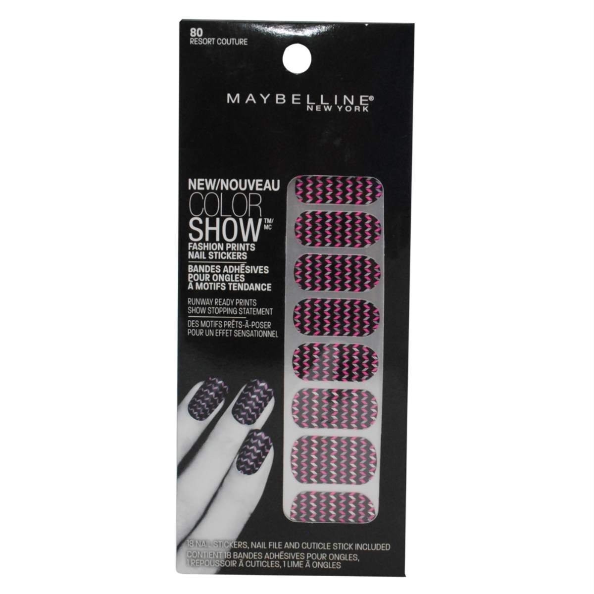 Maybelline Limited Edition Color Show Fashion Prints Nail Stickers – 80…