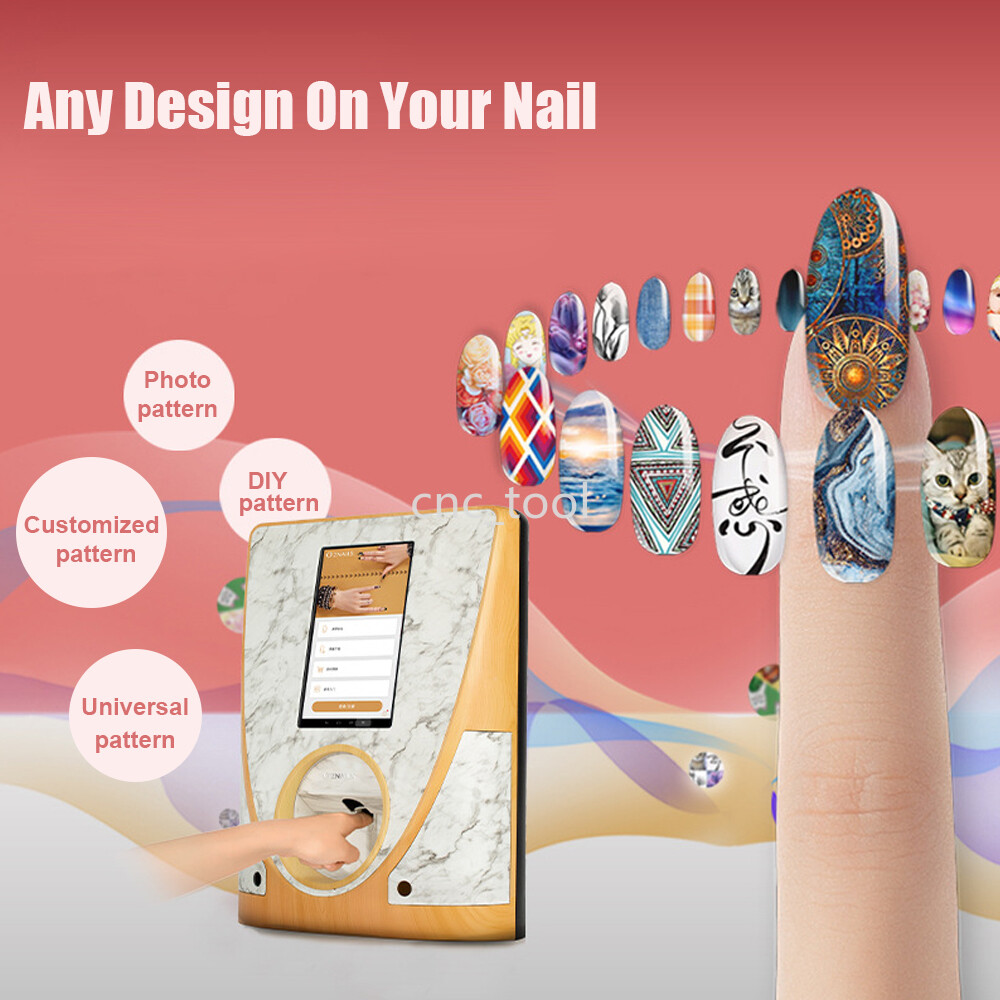 V12 Desktop Nail Printer Touch Screen 3D Nail Art Printer Machine APP