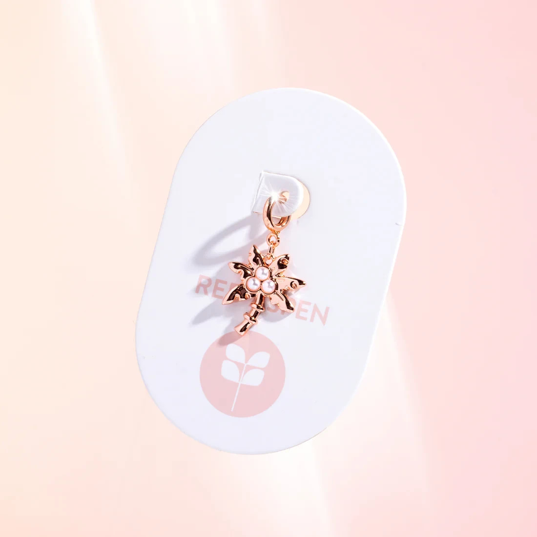 Red Aspen Palm Tree Charm