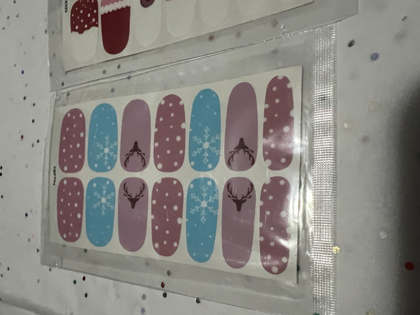 2 SETS – Unbranded Nail Wraps Stickers Mani-pedicure Self Stick – Santa, Winter