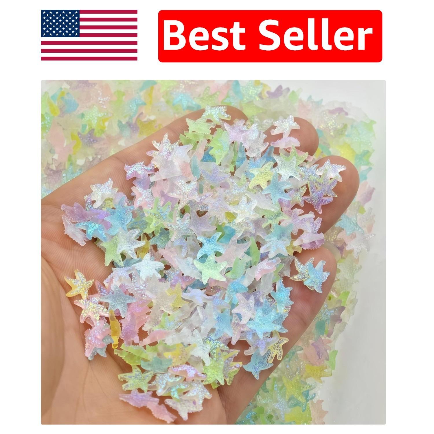 Versatile 100Pcs Starfish Nail Charms – Perfect for Nail Art and DIY Crafts