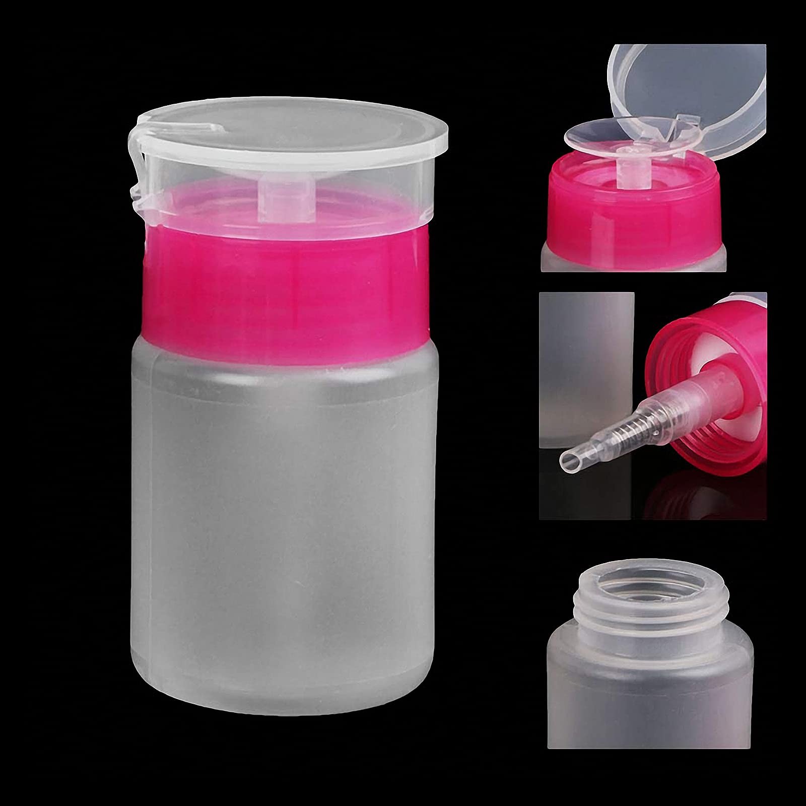 1000Pcs Nail Cotton Pads,1pcs Push Down Pump Dispenser Bottle For Nail