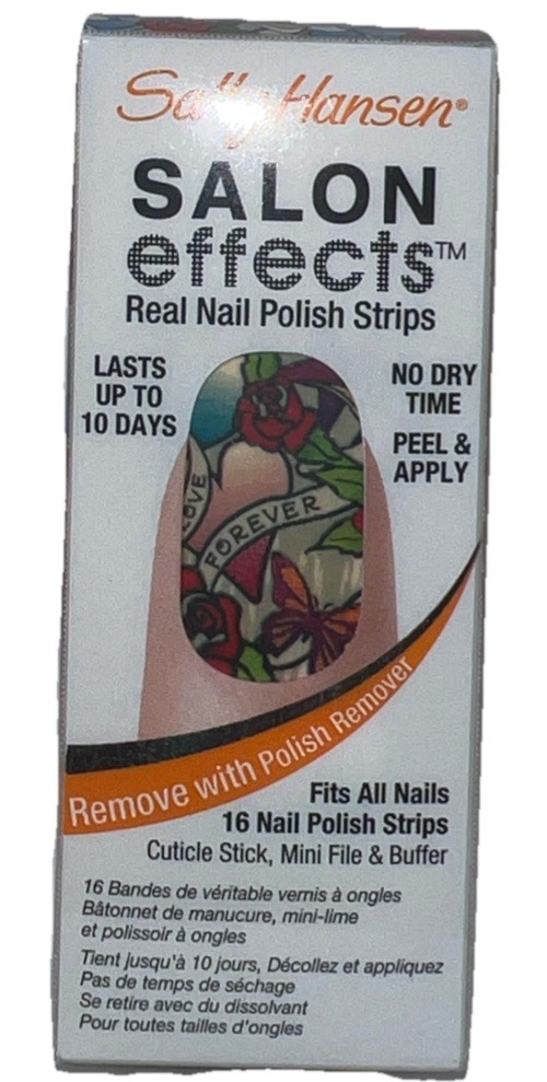 1- Sally Hansen Salon Effects Real Nail Polish Strips #580 TATTOO MUCH SeePhotos