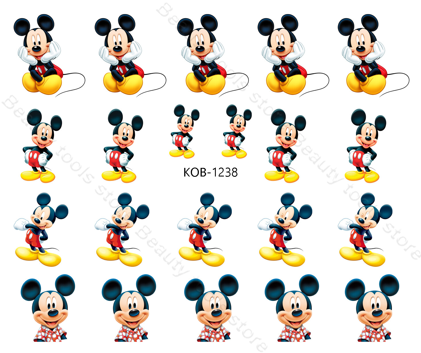 Nail Art Water Transfer Stickers Decal Mickey Mouse KoB-1238