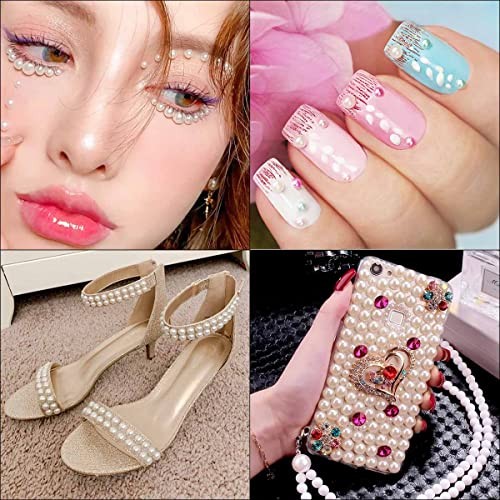 1320 Pieces Self Adhesive Stickers for DIY Crafts 8 Sheets Colorful Flat Pearl