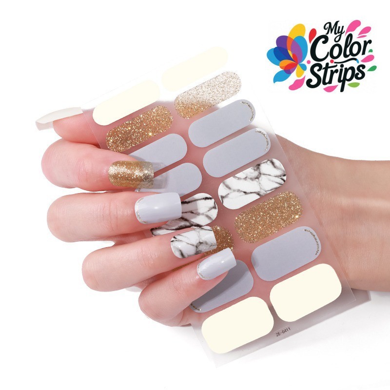 Full Size Nail Wraps Stickers Polish Look Art Marbel Night Stars Nails USA