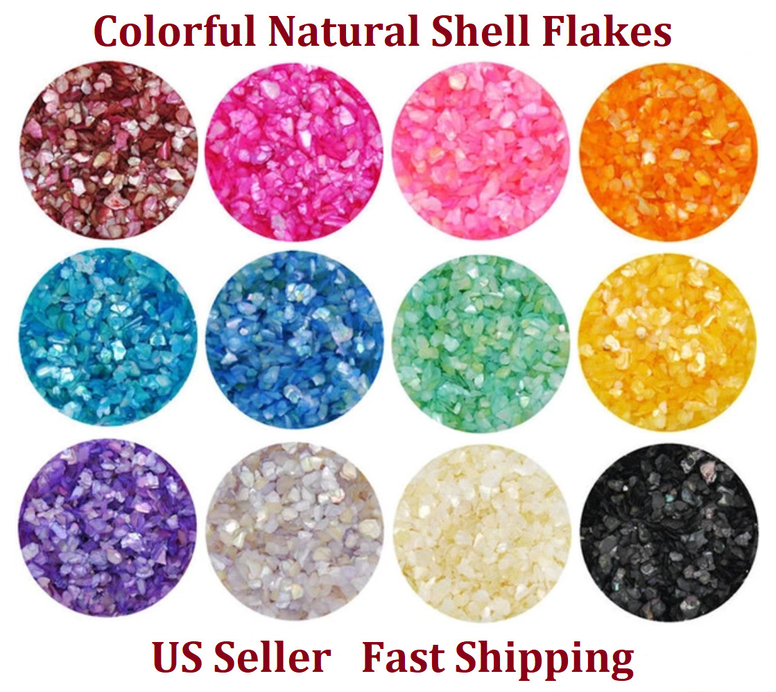 4g 3D Nail Art Sea Shell Flake Mermaid Abalone Sequins Powder Glitter Decoration