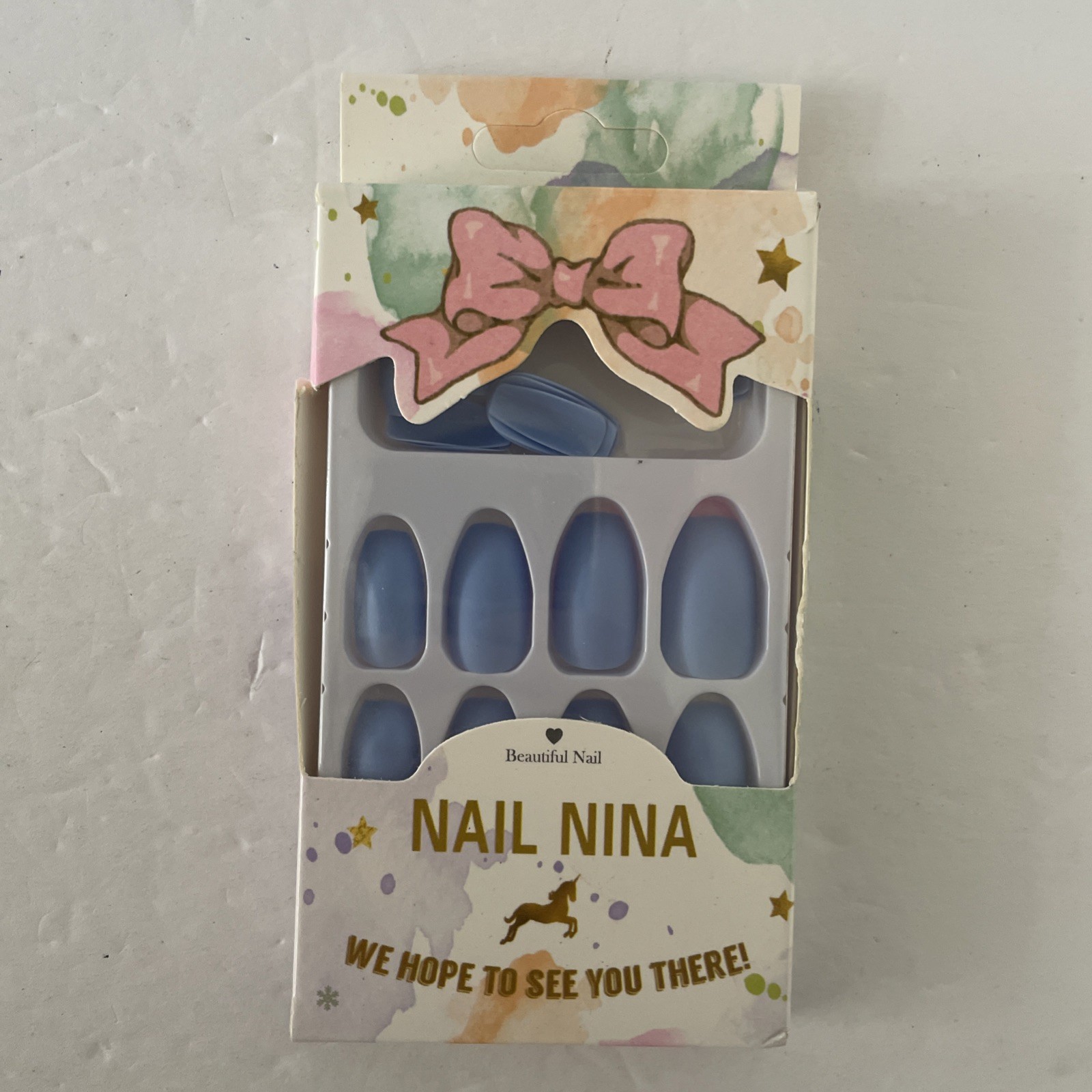 Nail Nina Light Blue False Nails Set