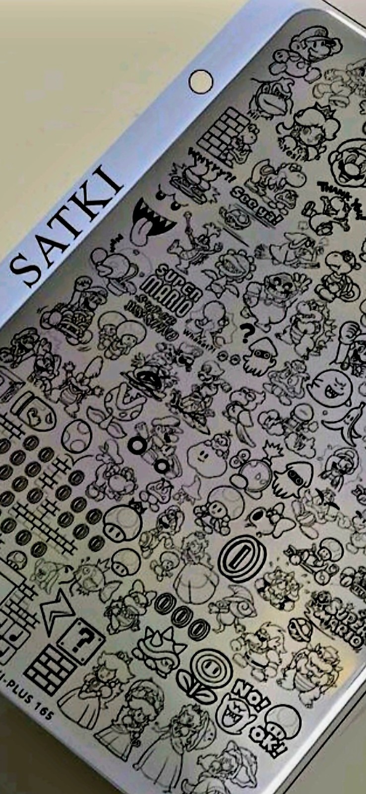 Retro Super Mario Nail Art Stamping Plate SATKI-PLUS 165 Video Game Cartoon Cute