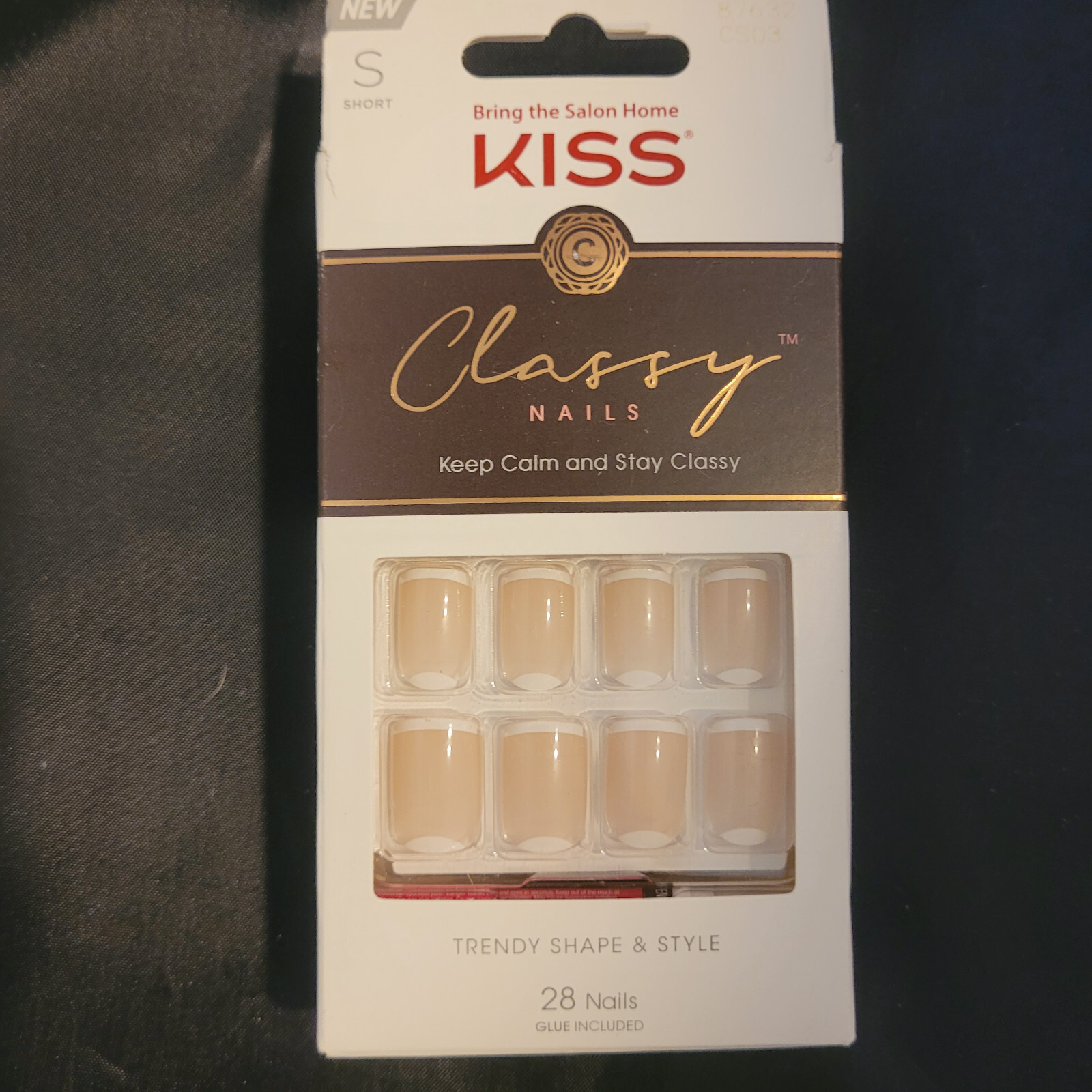 Kiss Classy Nails SHORT 28 Nails Each Short #87632 CS03 – NEW!