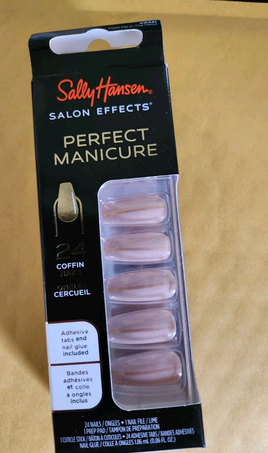 Sally Hansen Nails Meet Me In The Metal Salon Effects Manicure Coffin Lot Of 2