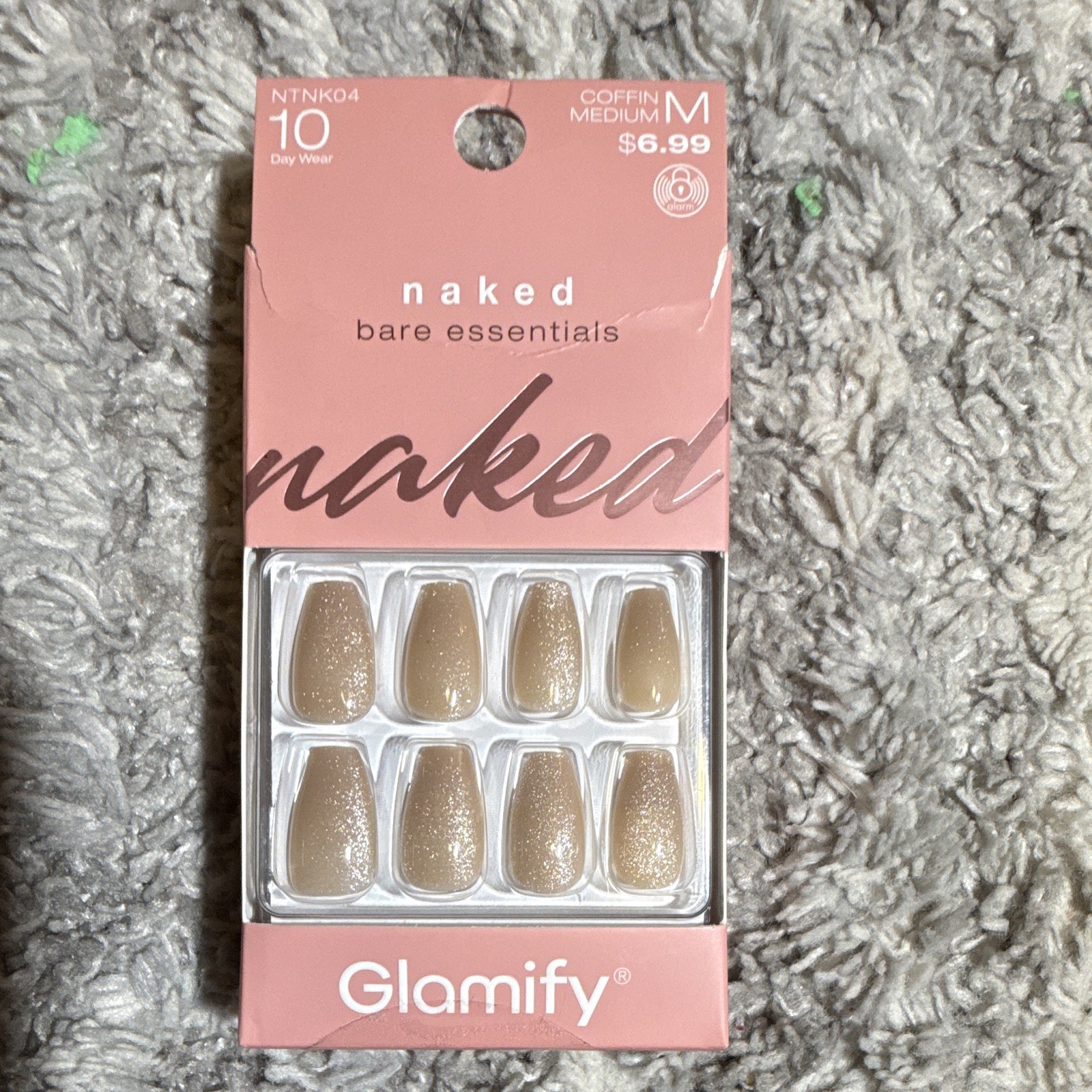Glamify & L.A. Colors Press-On Nails 3pc French Holographic Glitter Glue