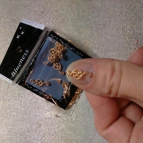 10pc/Lot 3D Music Note Nail Art Charms Slices Gold Alloy Manicure Decorations