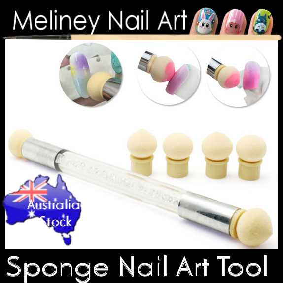 Sponge Tool Nail Art Manicure Pen Head Ball Pointy Technique Brush