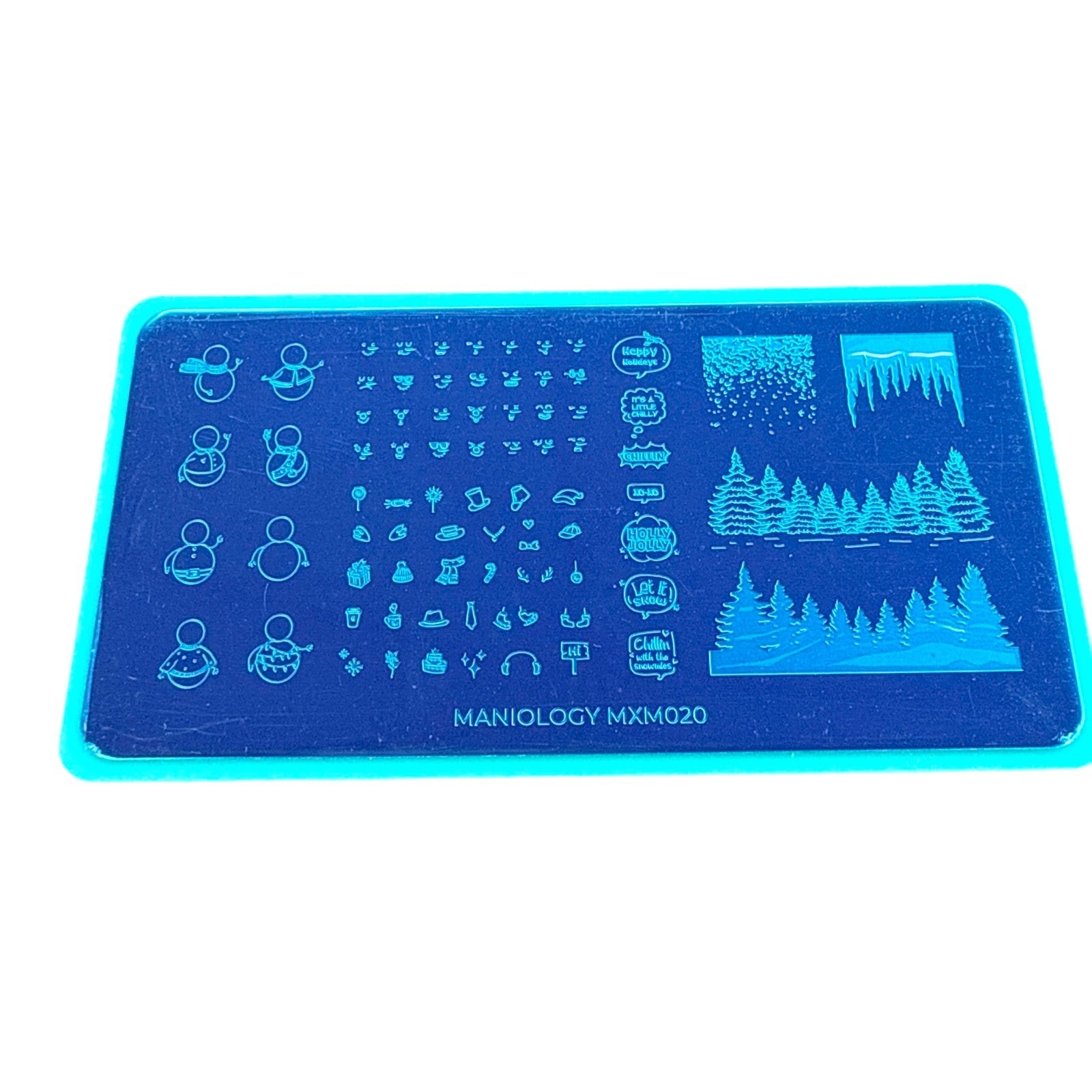Maniology Nail Stamping Plate Set MXM019 MXM020 Winter Snowflake Snowman Holiday