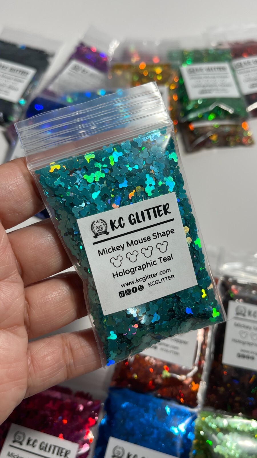 Solvent Resistant MICKEY MOUSE shape Glitter Nail Art Face Craft epoxy US Seller