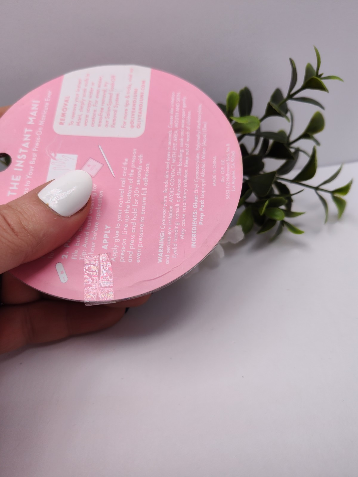 Olive & June press on nails Almond Medium Blush Aura 14day See Pictures Of Pckg