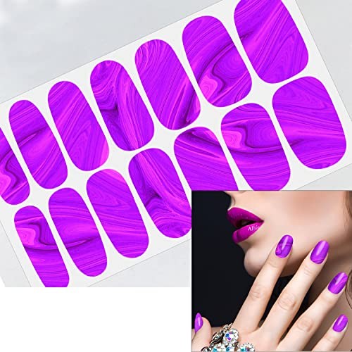 20 Sheets Red Series Marble Nail Wraps Stickers for Women, Pink Gradient Nail