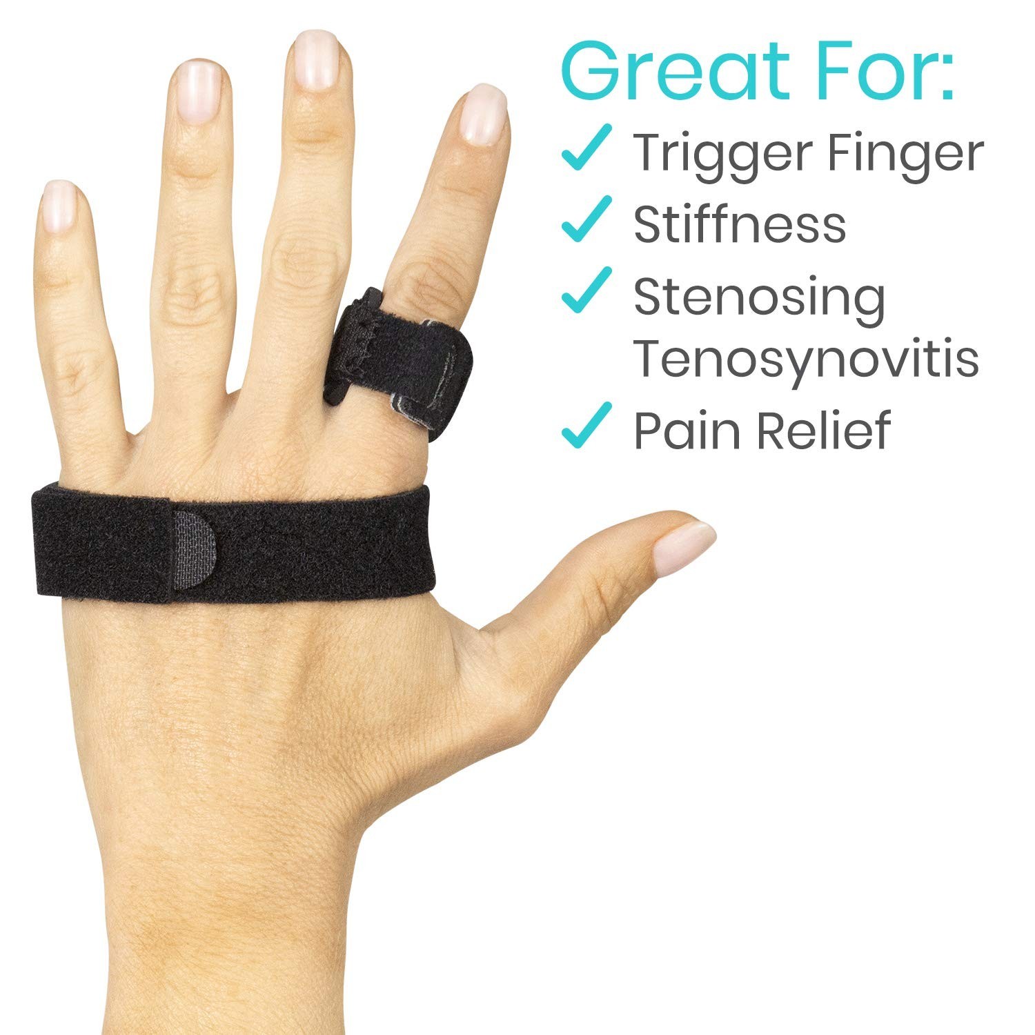 Vive Trigger Finger Splint Brace – Middle, Pinky, Pointer, Ring and Thumb Sup…
