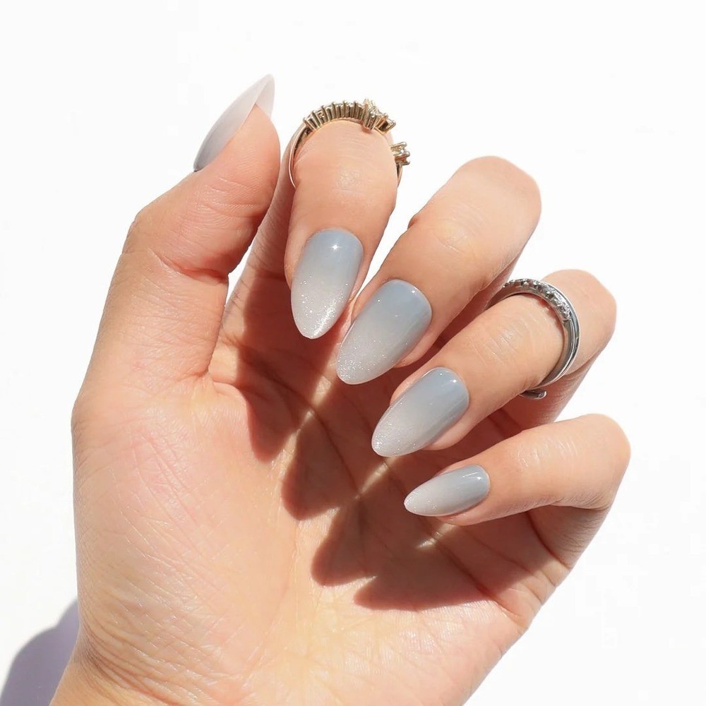 Nail Reformation Gray Ombre Almond Press On Nails 32 Piece Set