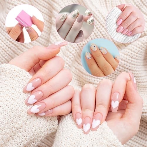 400 Mini Nail Buffers – 100/180 Grit Buffer Blocks for Acrylic & Natural Nails,