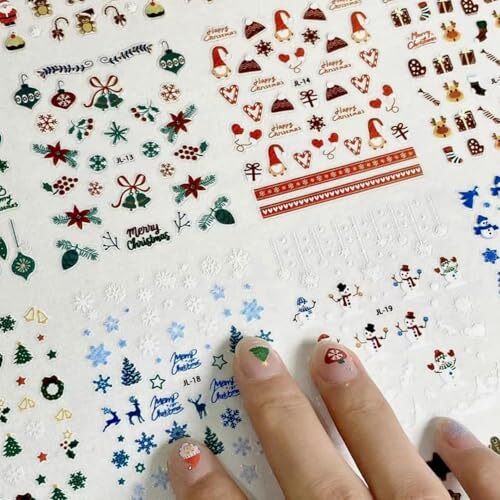 3000Pcs Christmas&Halloween Nail Stickers 60 Sheets Halloween AUG10 Aug10-15