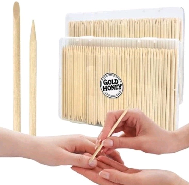 360PCS Orange Sticks for Nails 4.5 Inch Wooden Cuticle Pusher & Remover Set