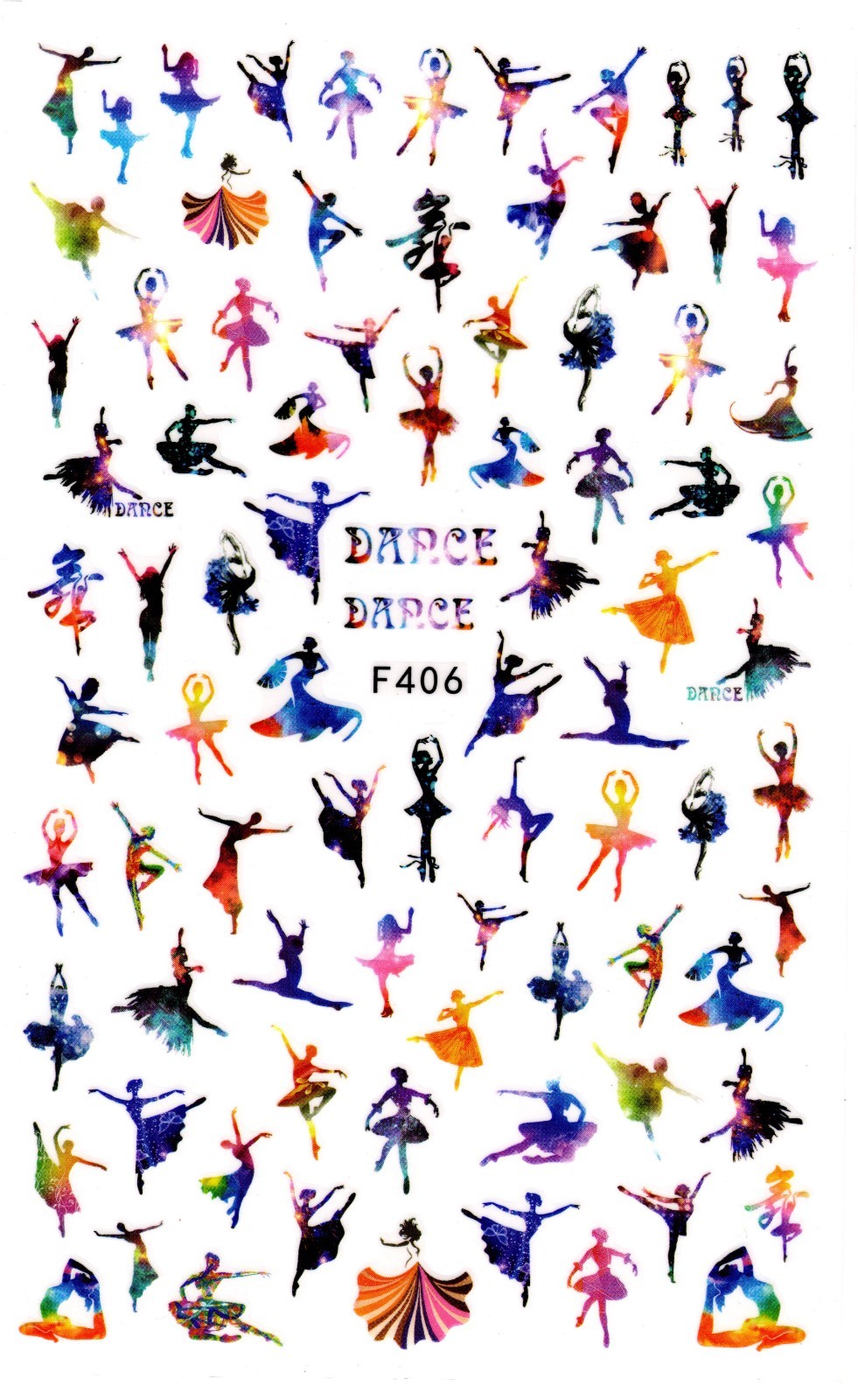 Nail Art 3D Decal Stickers beautiful ballet dancer F406