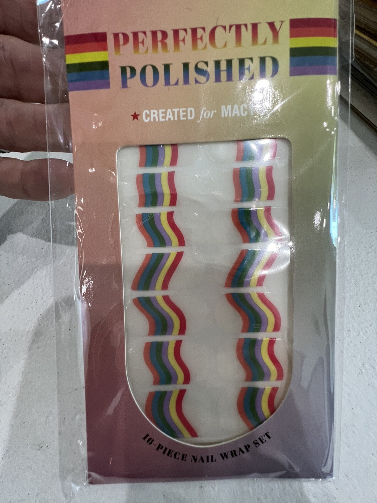 Nail Wraps – 16 Self-Adhesive Nail Wraps Macy’s Rainbow Pride