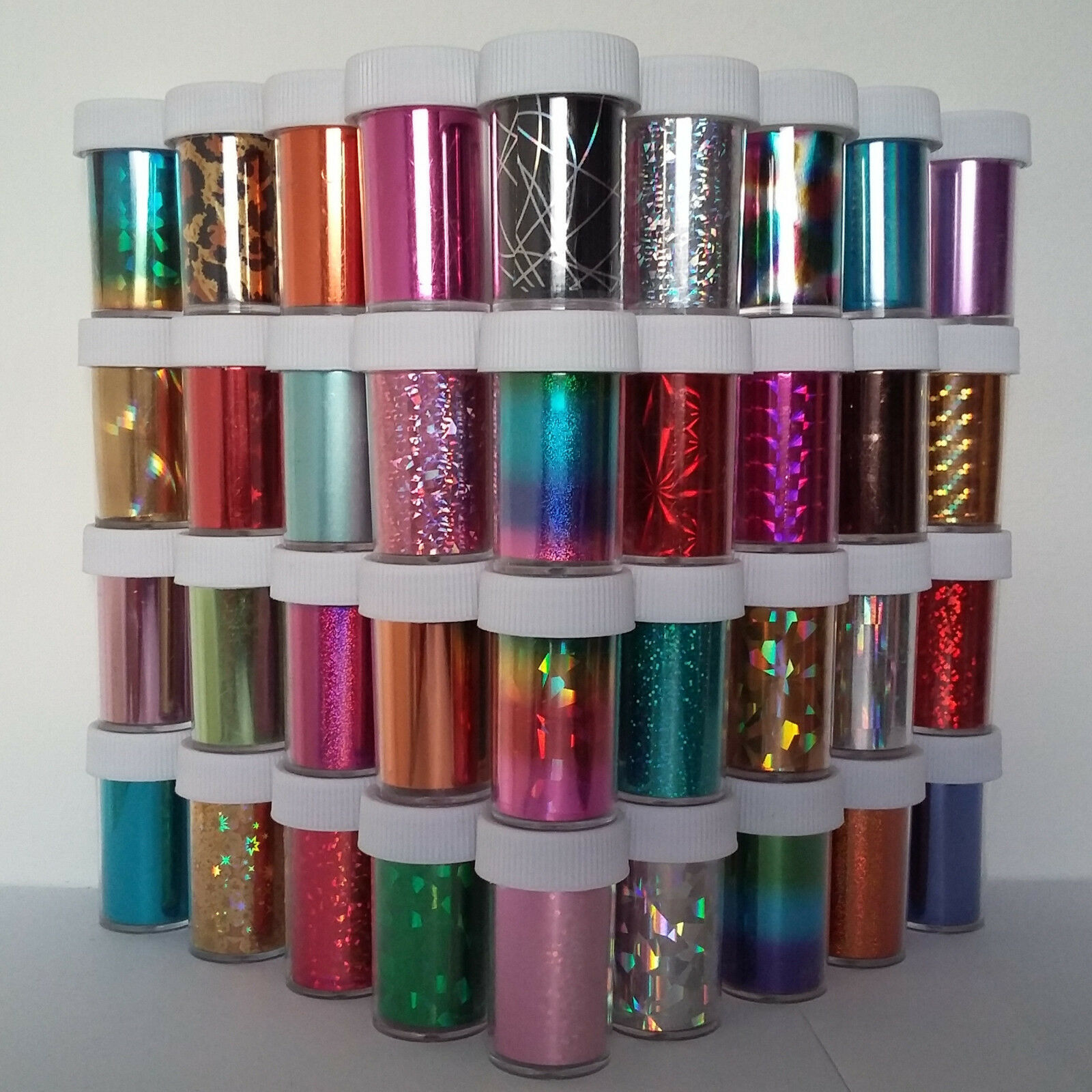 50pcs SET 💖 Nail Art Foils 💖 Transfer Glitter Sticker 💖 Decal Decoration