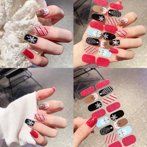 4sheets Christmas Nail Stickers for Nail Art Winter Christmas Nail Stickers-9