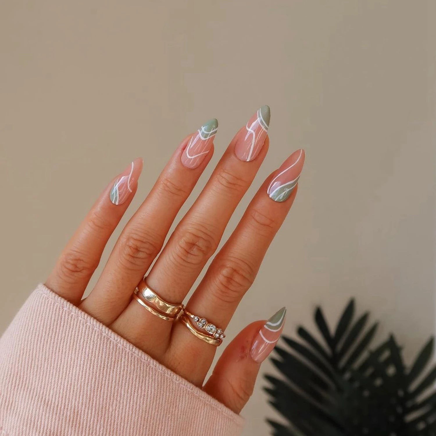 24Pcs/Set Fake Nails Full Cover Tips Press on Nails with Glue