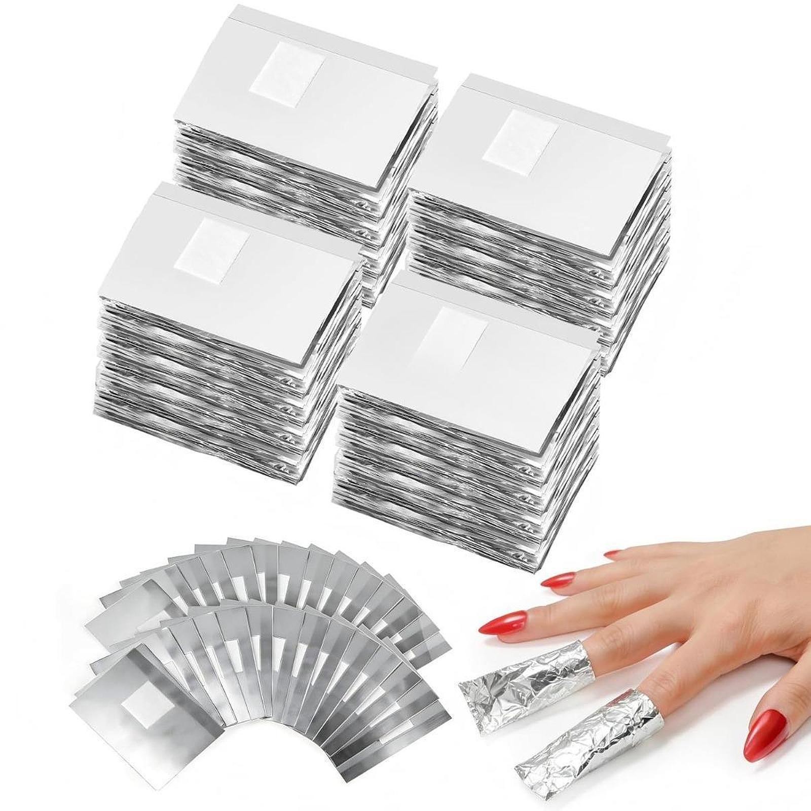400 Pieces Nail Polish Remover Foil Wraps Removal Tool for Manicure Pedicure