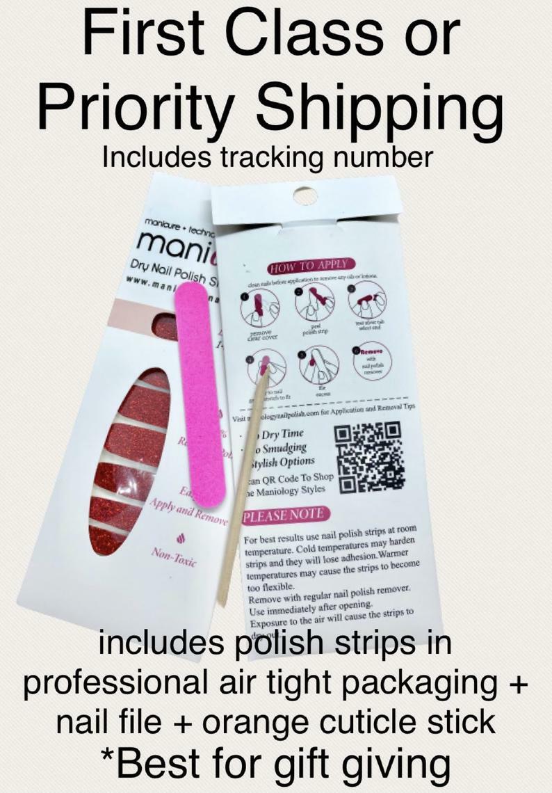 French Mani Black Design, 100% Real Nail Polish Strips/Wraps
