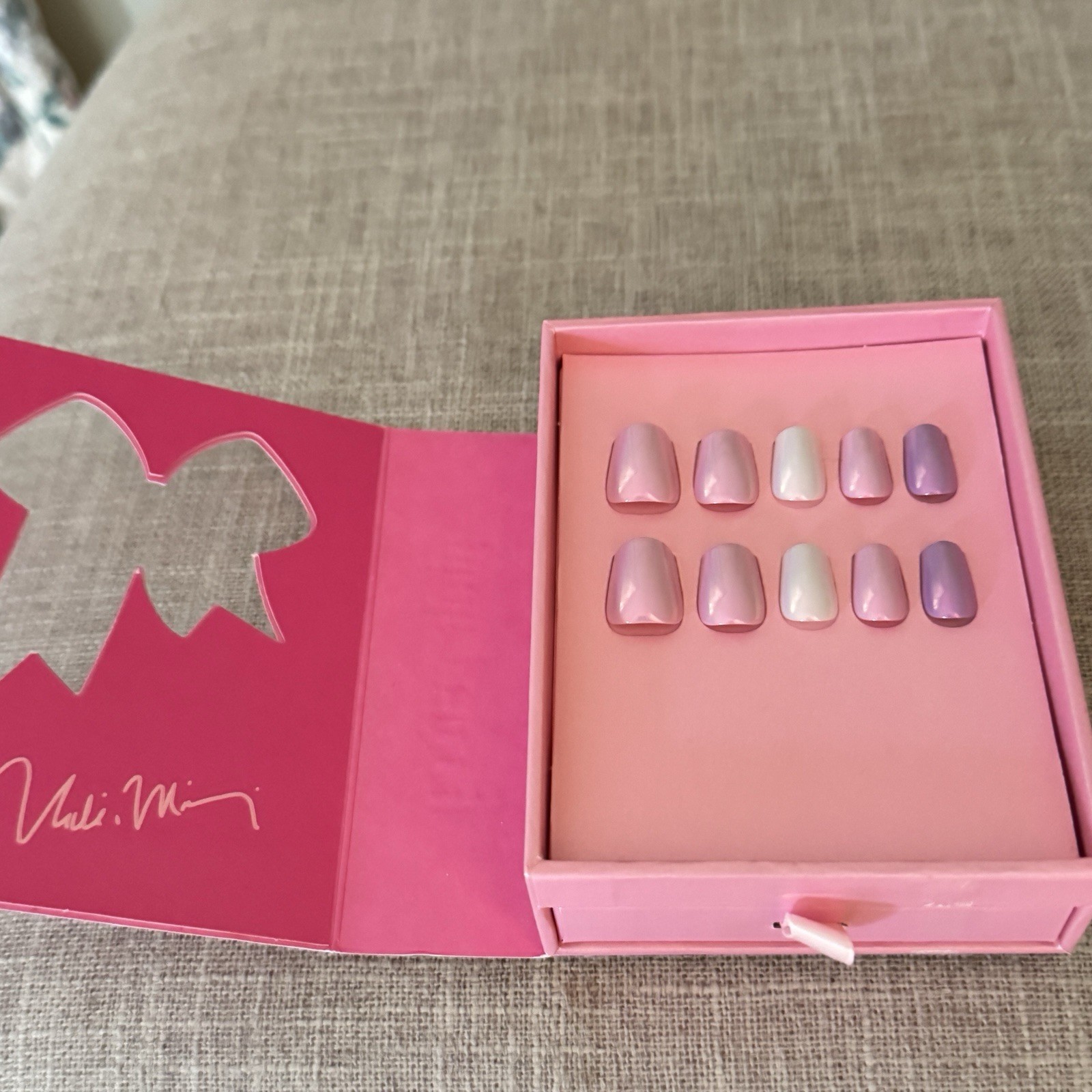 pink friday nails nicki minaj press-on Starship Chromes in Coffin – Moonlight Sm