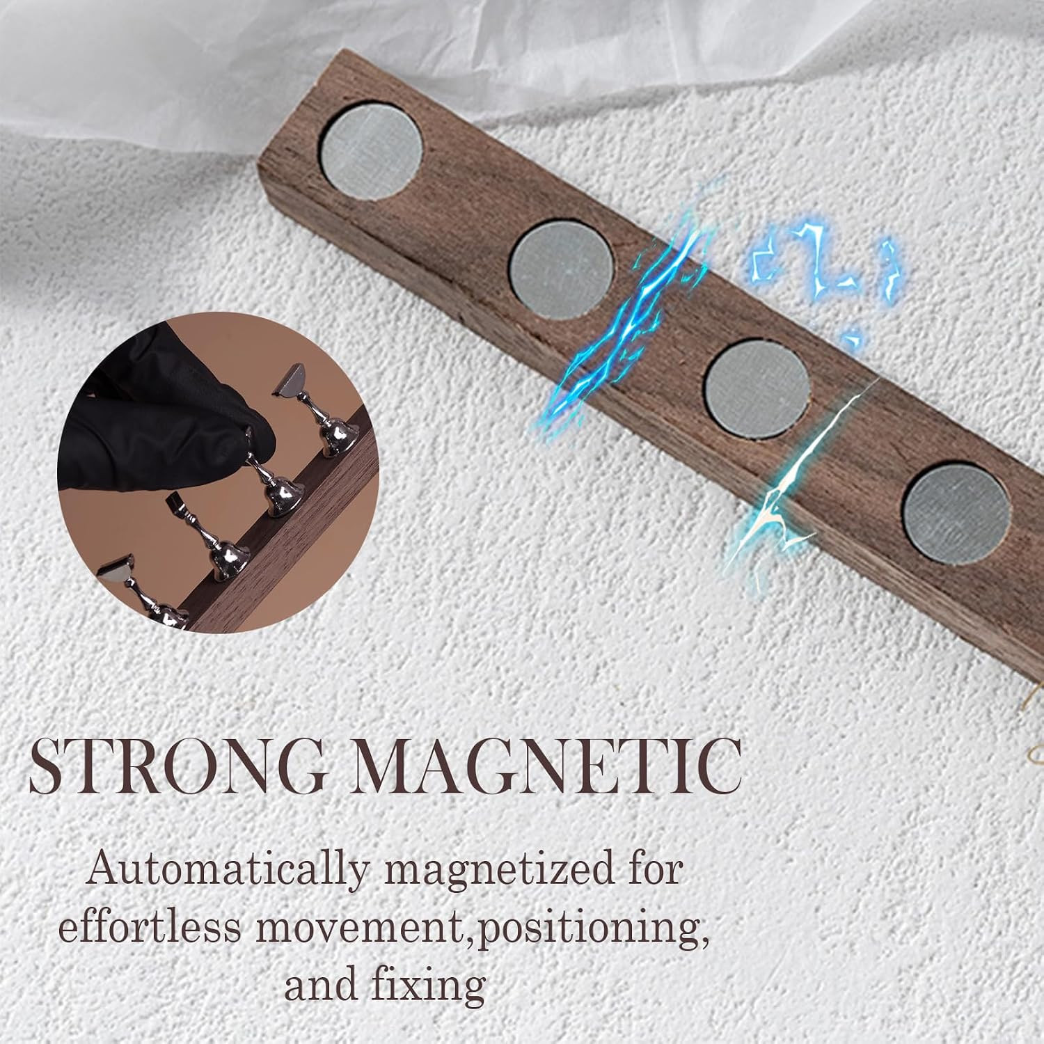 2-Pack Super Magnetic Nail Holders – Wearable Nail Bases & Nail Display Stands f
