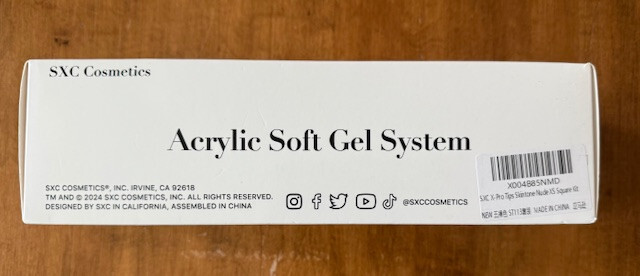 SXC Cosmetics X-Pro Tips Acrylic Soft Gel System FRENCH NAIL Skintone Nude NIB