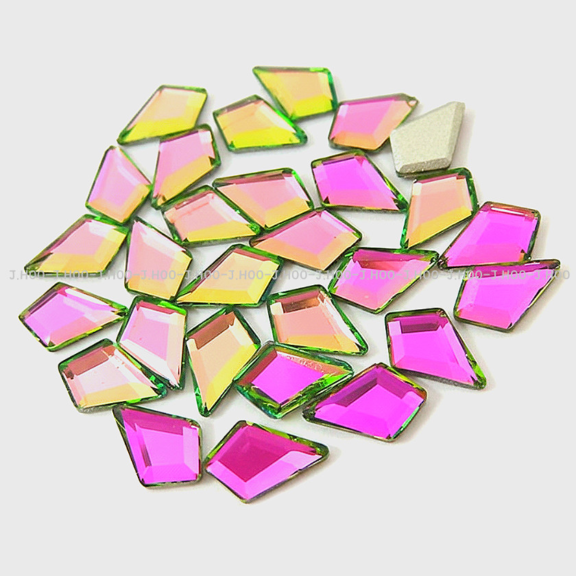 J.HOO Crystal 7771 Kite Flat Back Rhinestones 6.4×4.2mm Nail Art (10pcs)