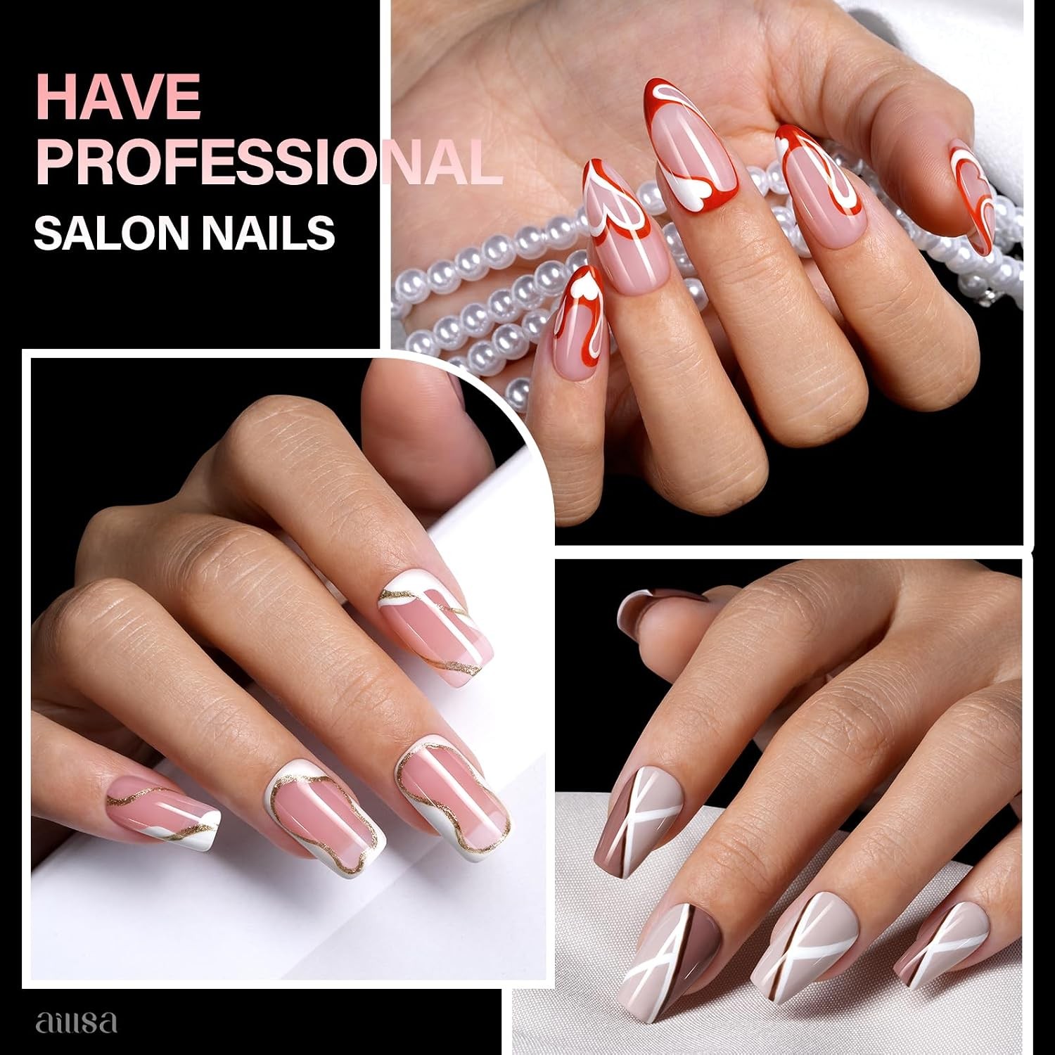 Short Square Nail Tips Half Matte False Nail Tips 15 Sizes 120Pcs Pre-Filed Nail