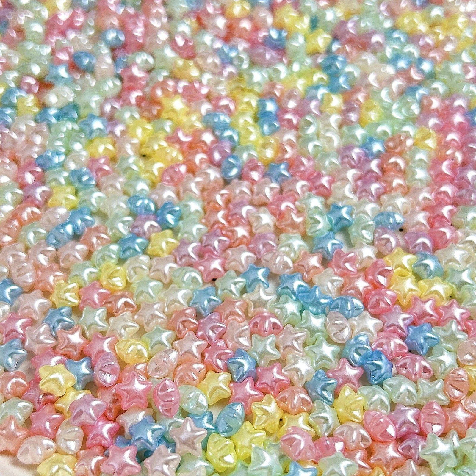 Tephrent Orange 3D Crystal Star Nail Charms