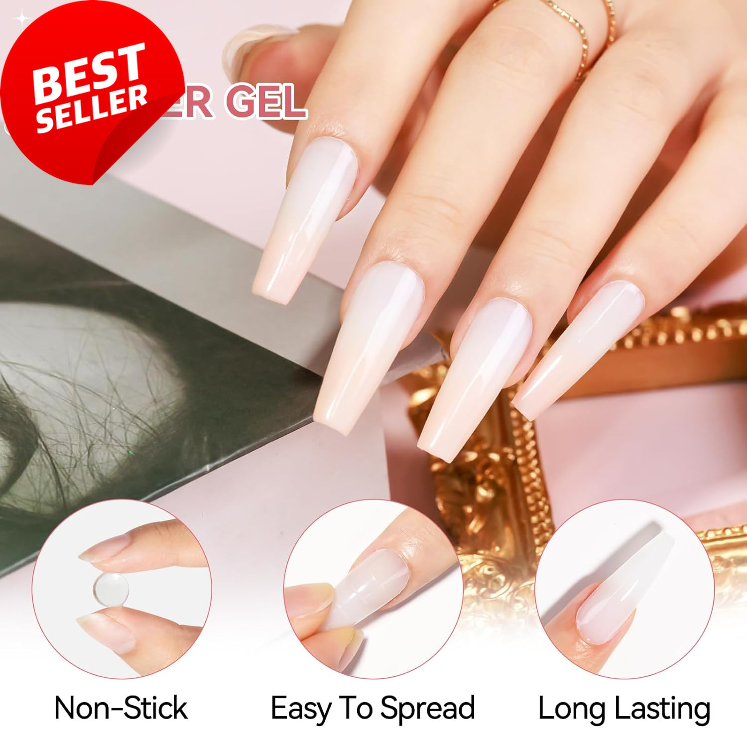 3D Nail Art Gel Clear & White Solid Builder Gel Carving,Decoration,DIY Manicure