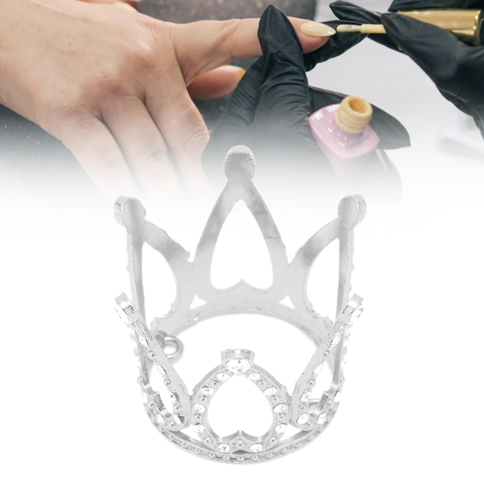 Crown Shape Nail Art Brush Holder For Manicure Tools Easy To Use