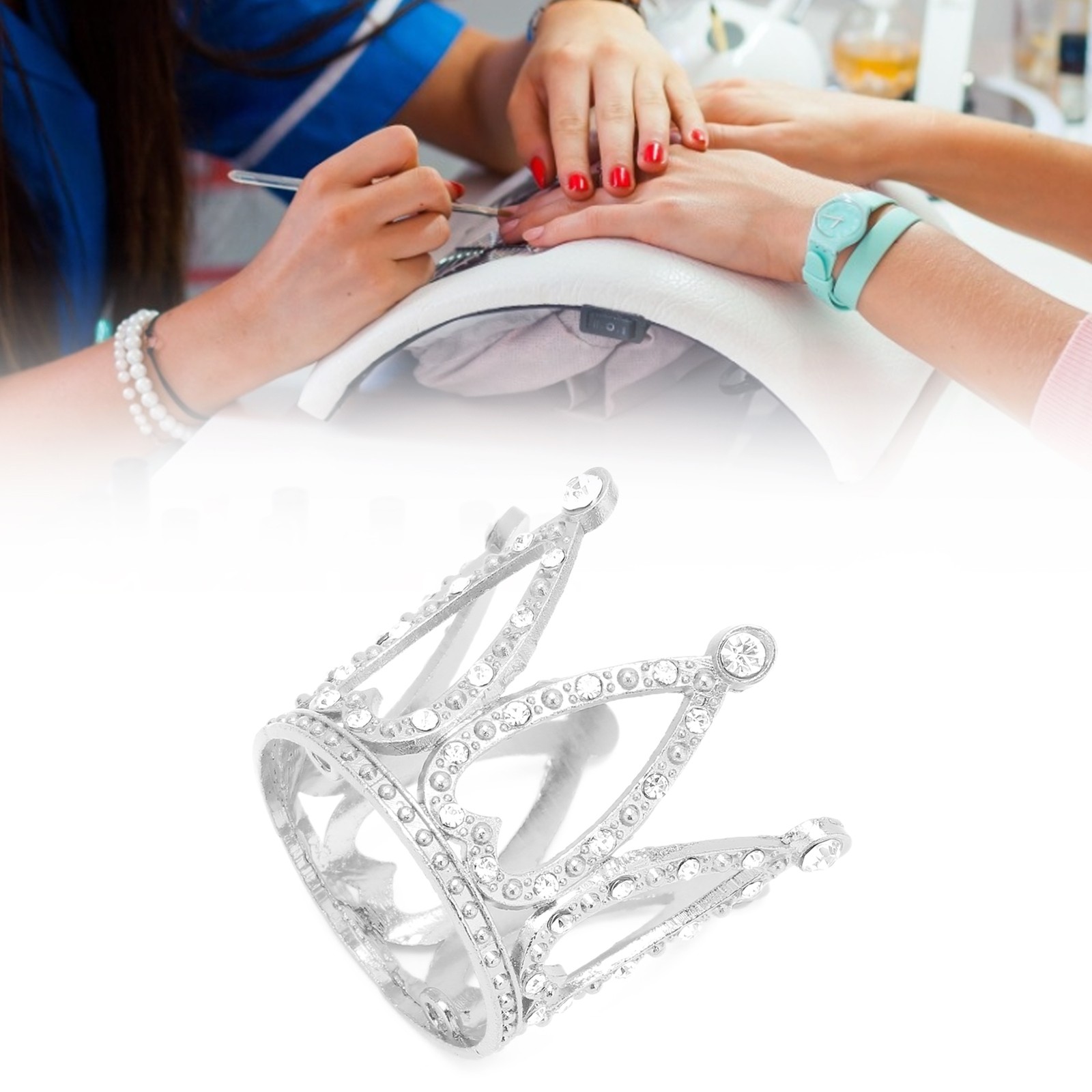 Crown Shape Nail Art Brush Holder For Manicure Tools Easy To Use