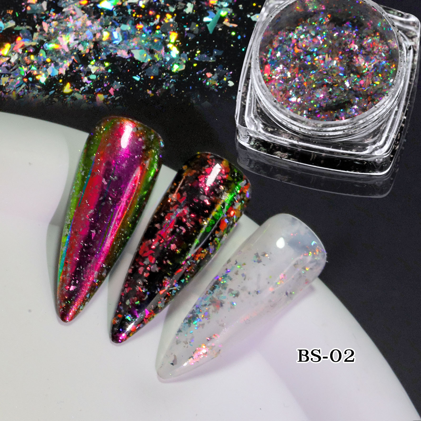 Chameleon Sequins Mirror Laser Powder Holographic Nail Art Glitter Flakes Decor
